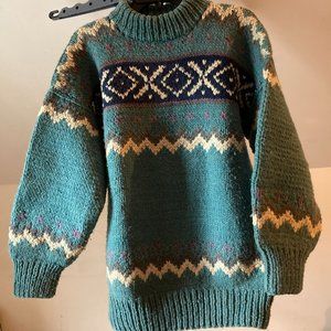 Hand loomed South American heavy wool sweater